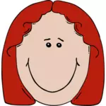 Rødhårete jente vektor image