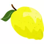 Grafica vettoriale di limone o lime con foglia