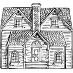 维多利亚时代的房子矢量图像