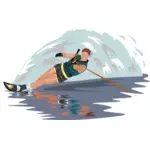 Vektorový obrázek vodní lyžař