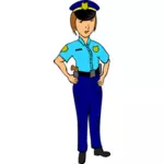 女性警察官のベクトル イラスト