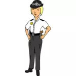 Женщина полицейский векторное изображение