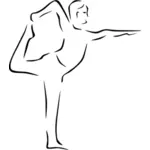 Векторный рисунок из dandayamana Йога поза