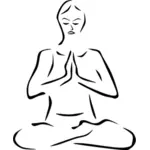 Векторный рисунок из сидящих Йога поза