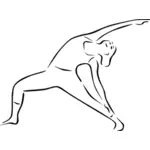 Векторный рисунок Йога поза треугольника