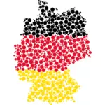Mapa Německa s tečkami