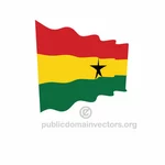 מנפנף בדגל וקטור של גאנה