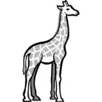 Ilustração de girafa irregular