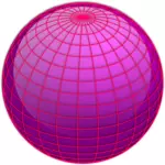 Grafika wektorowa kształtu globu różowy