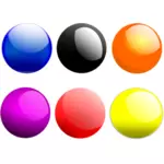 Imagem vetorial de botões coloridos brilhantes
