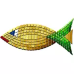 Vektorový obrázek kachlová zlatých ryb
