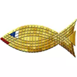 ناقلات قصاصة فنية من فسيفساء من السمك الذهبي