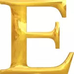 Золотая буква E