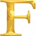 Золотая буква F