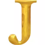 Złote litery J
