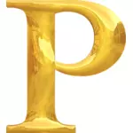 Золотая буква P