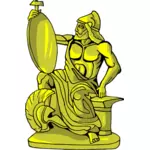 Zlatá socha krále warrior