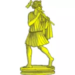 Kultainen patsasvektorikuva