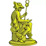 Guerriero statua dorata