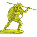Statua złoty wojownik