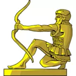 Łucznik złoty posąg