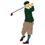 Golfer vector tekening