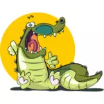 Vektor-Illustration lachende Krokodil Zeichnung