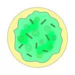Ilustracja cookie cukru wirowa zielony