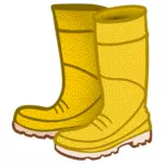黄色のゴム製ブーツ