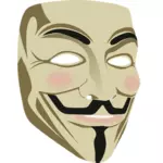 Guy Fawkes 面具在 3D 矢量图像