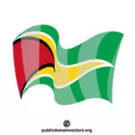 De vlag van het land van Guyana