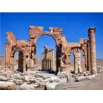 Hadriánova brána Palmyra vektorový obrázek