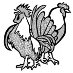 Два цыплят векторное изображение
