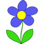 Wektor rysunek kolor niebieski kwiat