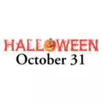Хэллоуин 31 октября знак векторное изображение