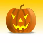 Illustration vectorielle de citrouille d'Halloween sur fond jaune