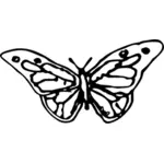 Рисованной бабочка силуэт