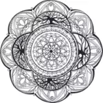 Mandala çizilmiş sembolü