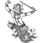 Hanuman with sword