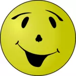 Vektor clip art av flinande gul smiley