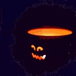 Vektorové ilustrace svíčka osvětlení děsivá tvář pro Halloween
