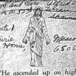 Ježíš se slovy v pozadí vektorový obrázek