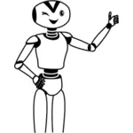 Robot de dibujos animados