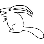 Straszny królik rysunek