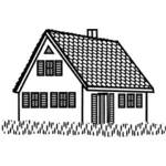 Ilustración de vector casa lineart
