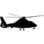 Helikopterivektori siluetti