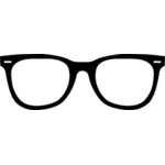 Hipster glasögon i svart färg