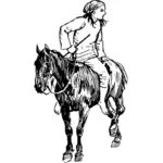 骑在马背上的女孩