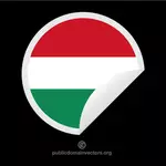 ملصق مع العلم المجر