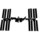Internationalen Raumstation Silhouette vektor zeichnung